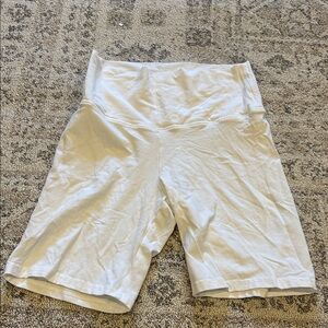 TNA White High-Rise Bike Shorts